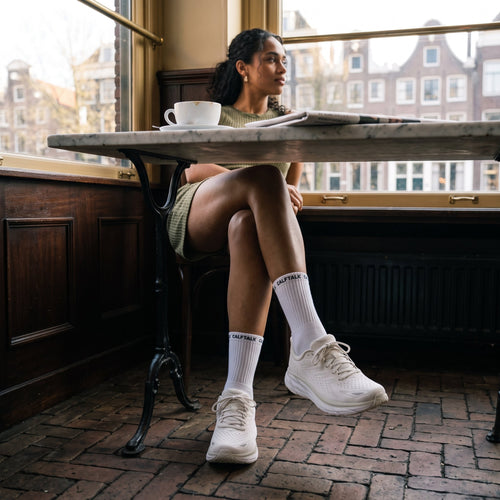 CALFTALK sokken in het cafe